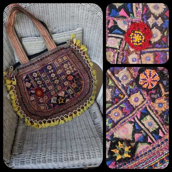 Banjara Boho Hippie gypsy Embroidered handmade Bag - Picture 4 of 8